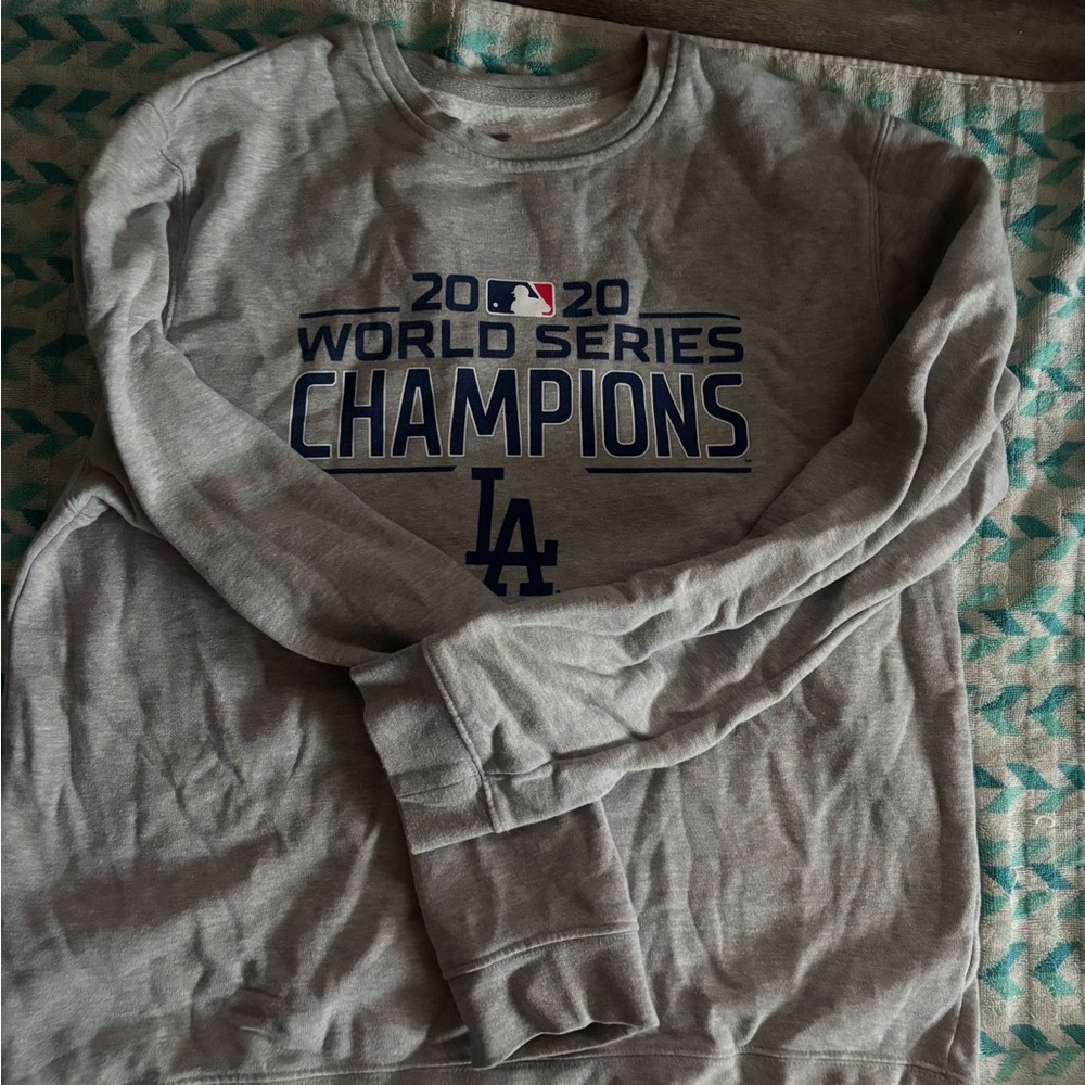Dodgers Fanatics Soft Gray Fleece Top